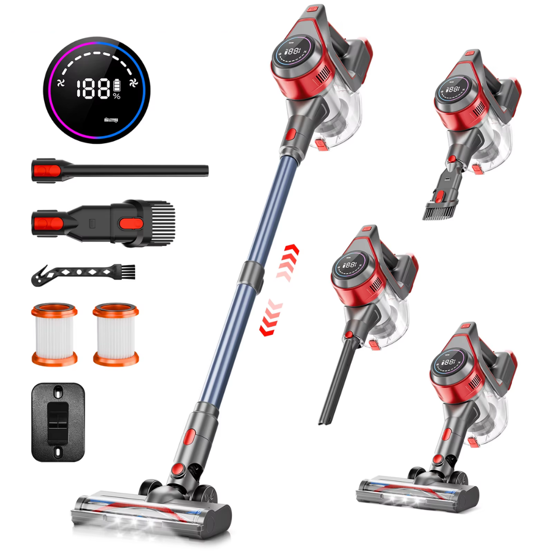 HK 78KPA Cordless Vacuum Cleaner with LED High Power Strong Suction Wet and Dry Handheld Vacuum Cleaner for Pet Hair Carpet