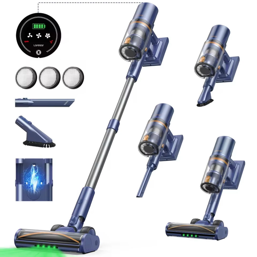 LRS V11 650W 75000PA Ultra-Strong Cordless Vacuum Cleaner,90 Min Long Runtime,Removable Battery & Smart Display Vacuum