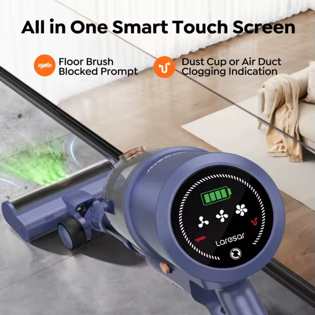 LRS V11 650W 75000PA Ultra-Strong Cordless Vacuum Cleaner,90 Min Long Runtime,Removable Battery & Smart Display Vacuum