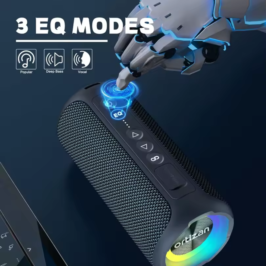 ORTZ Bluetooth Speakers 40W TWS Portable Speaker with Stereo Sound Bass, Bluetooth 5.3 Wireless USB Type C Outdoor, 6600mAh Battery